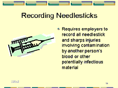 Slide 14 -  Recording Needlesticks 