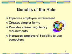 Slide 2 - Benefits of the Rule